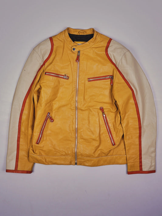 Vintage Blue One Lederjacke (XL)
