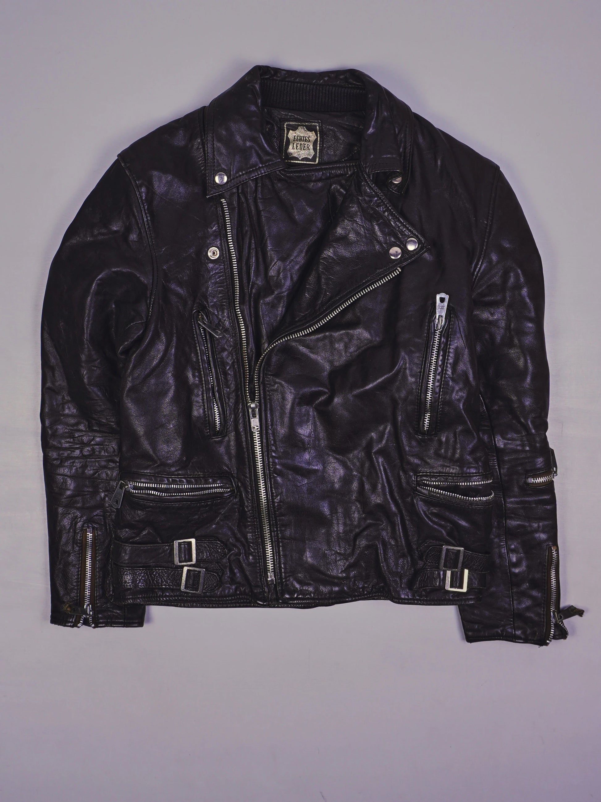 Vintage Rocker Lederjacke (S)