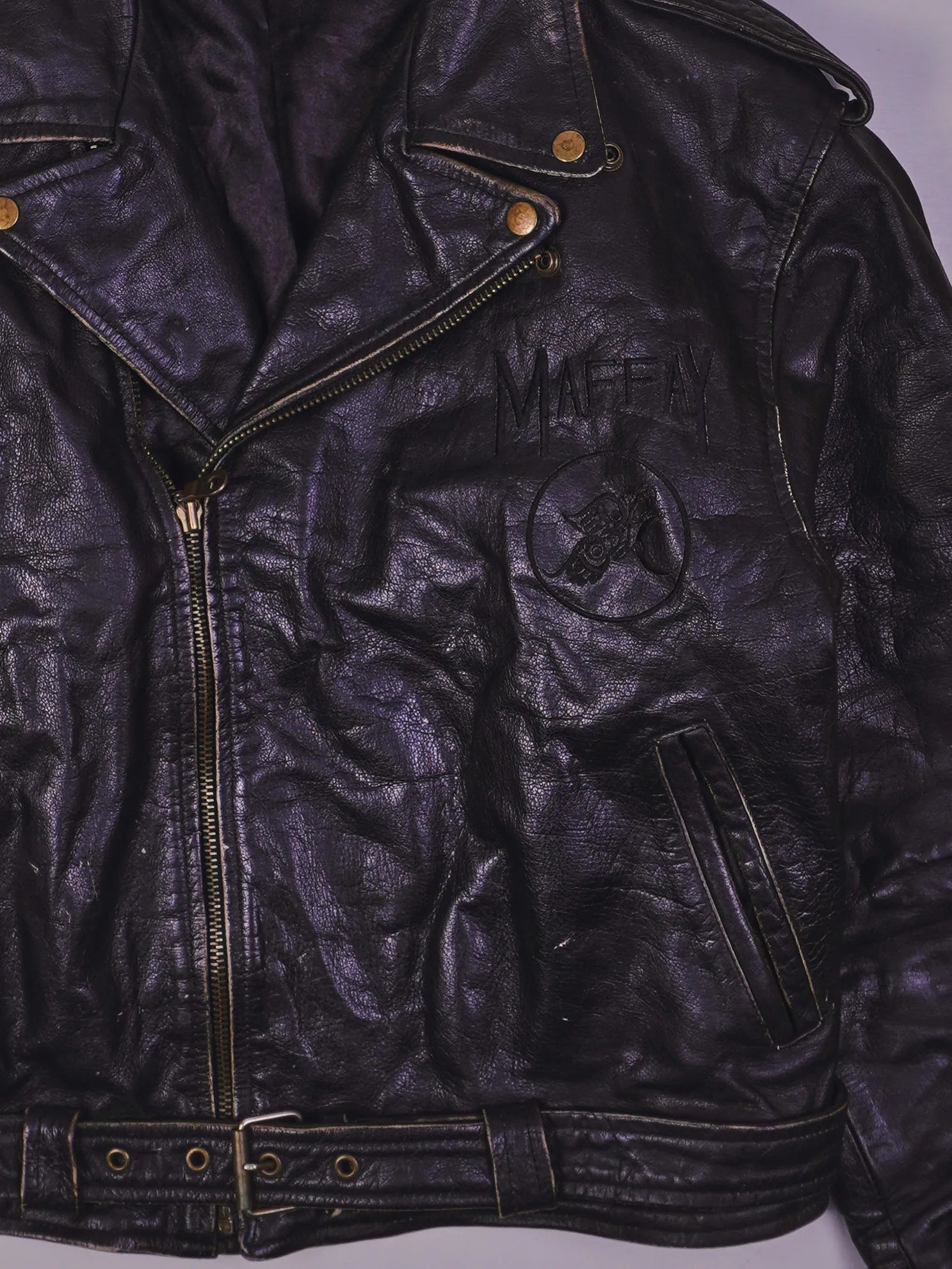 Vintage Rocker Lederjacke (M)