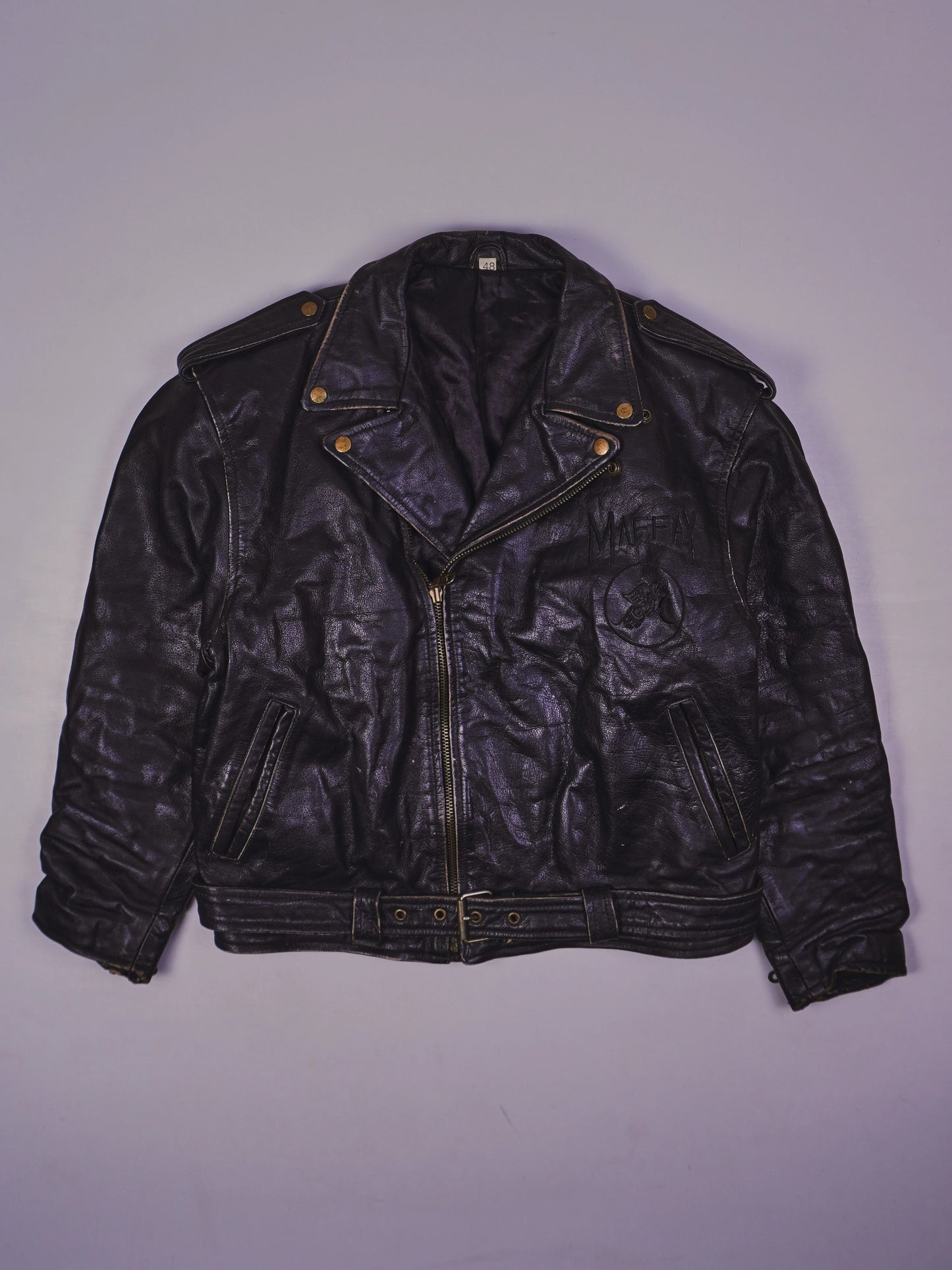 Vintage Rocker Lederjacke (M)