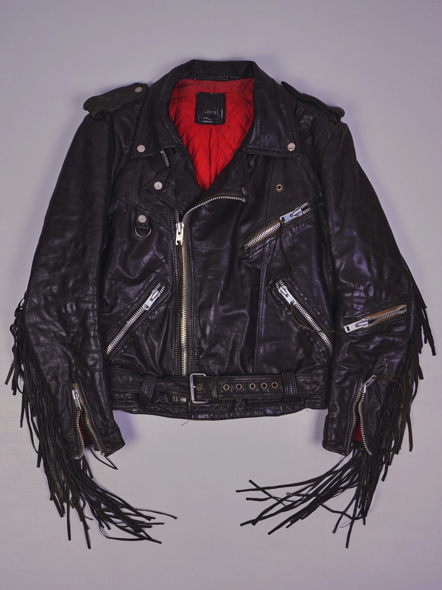 Vintage Indie Lederjacke (M)