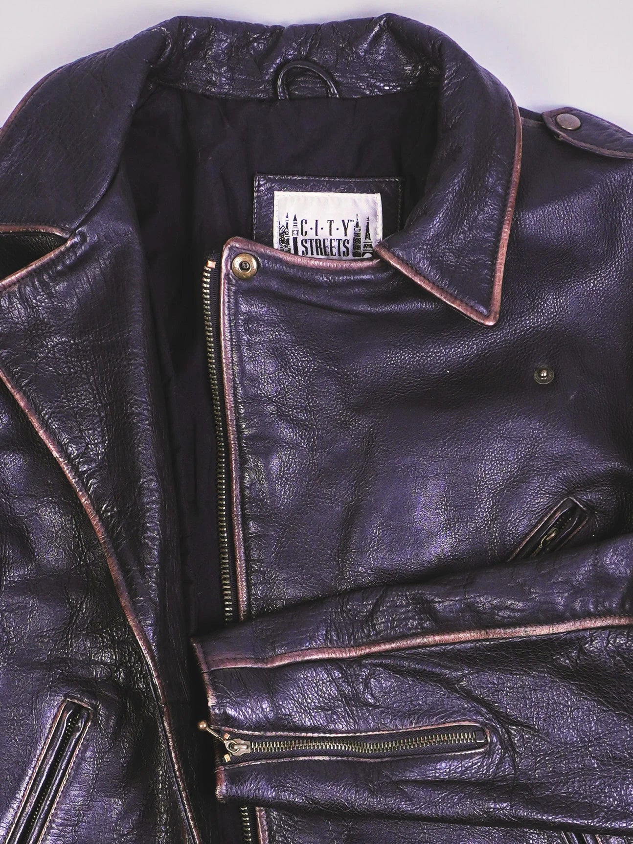 Vintage Rocker Lederjacke (L)