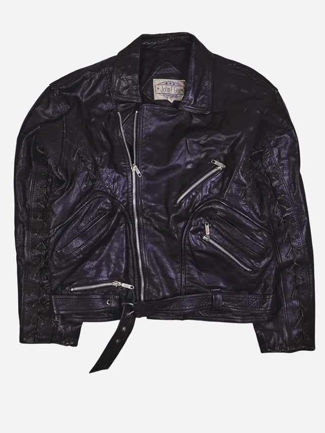 Vintage Biker Lederjacke (M)