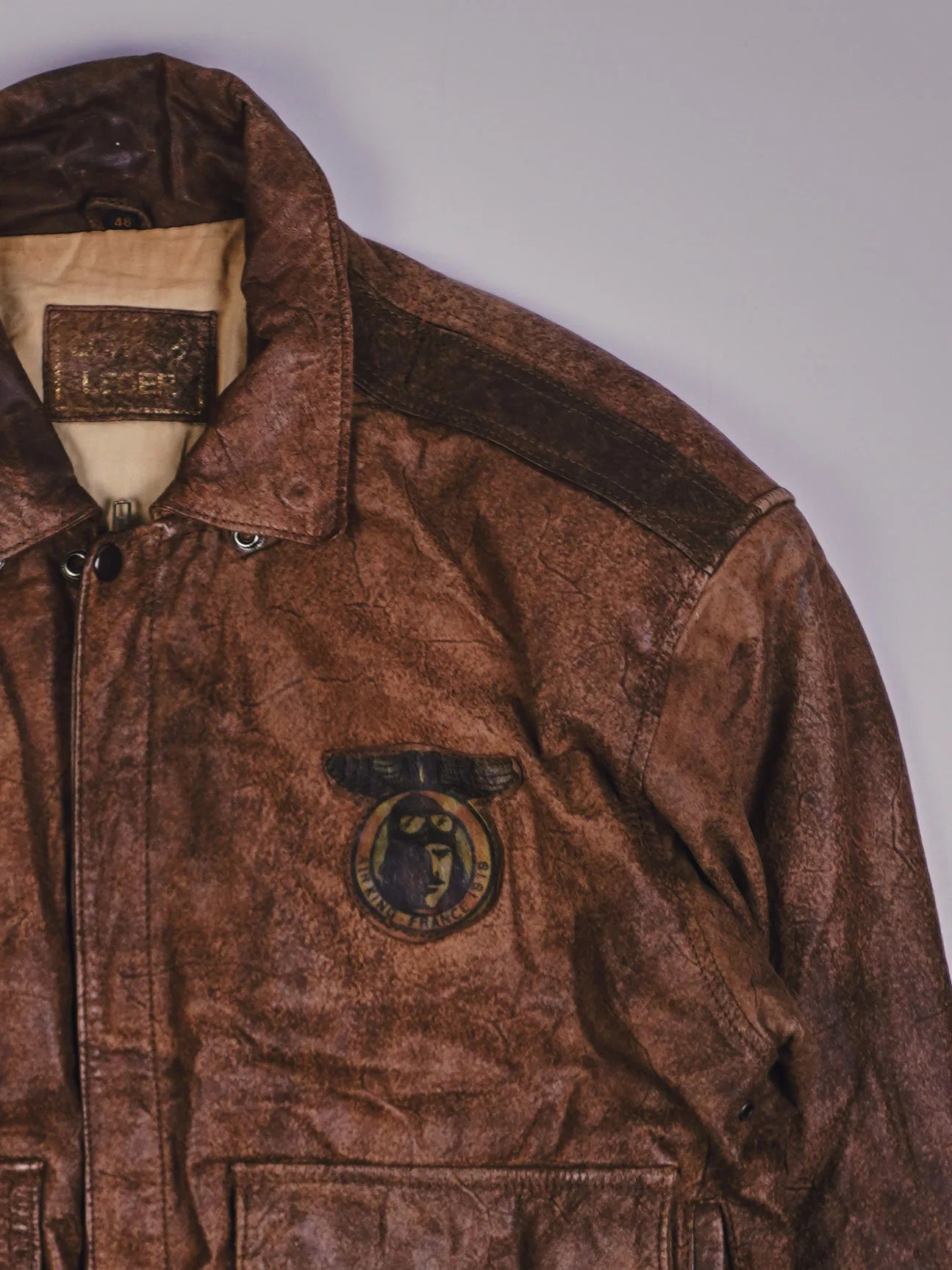 Vintage Piloten Lederjacke (s)