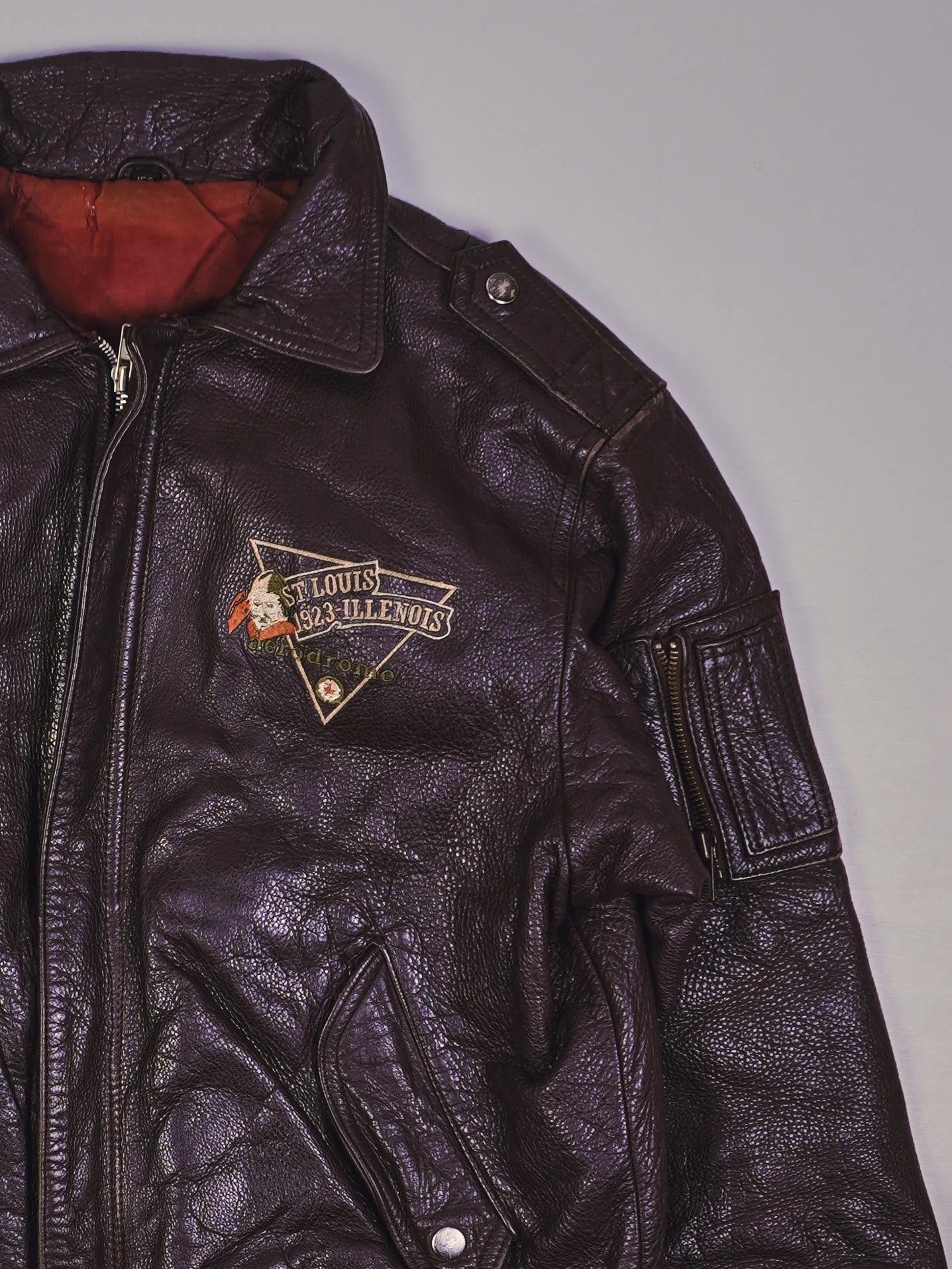 Vintage Piloten Lederjacke (S)