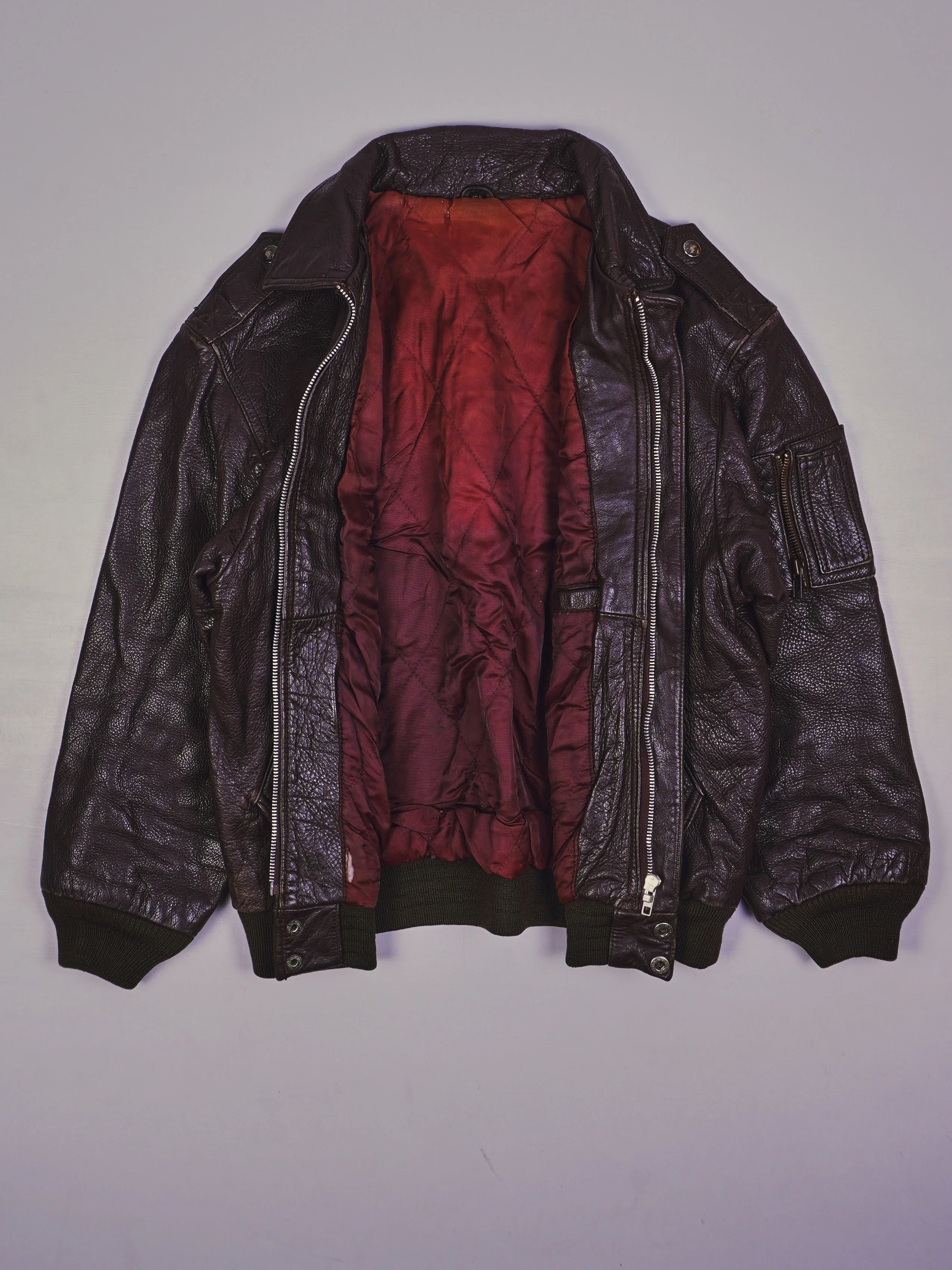 Vintage Piloten Lederjacke (S)