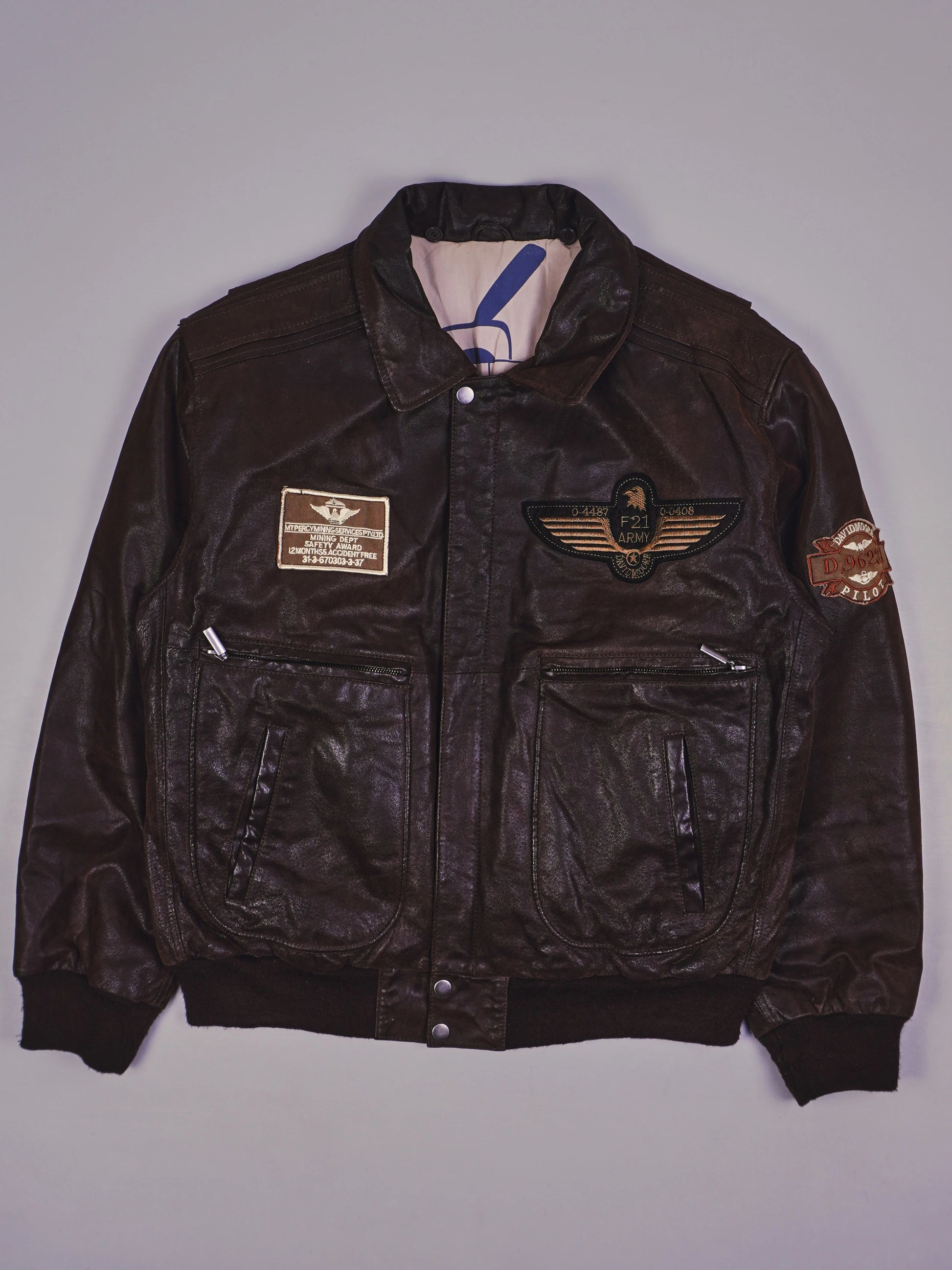 Vintage David Moore Piloten Jacke (XL)
