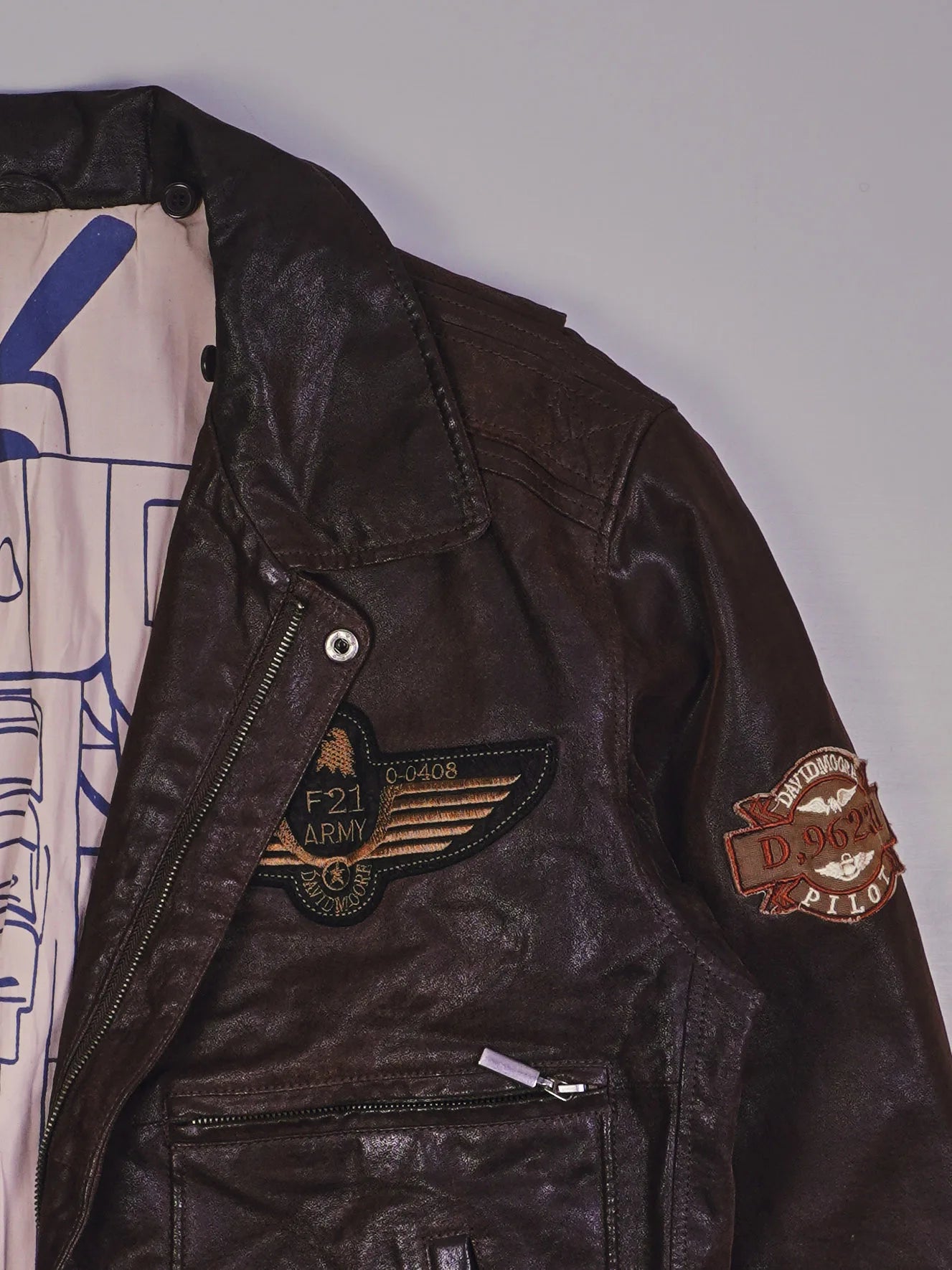 Vintage David Moore Piloten Jacke (XL)