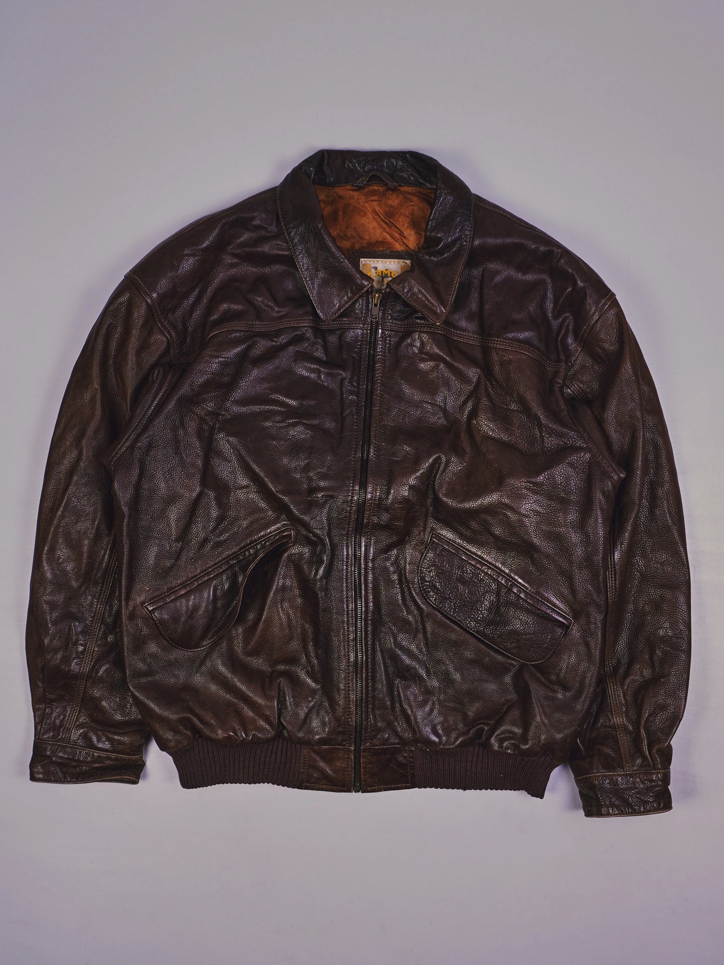 Vintage Camel Lederjacke (XL)