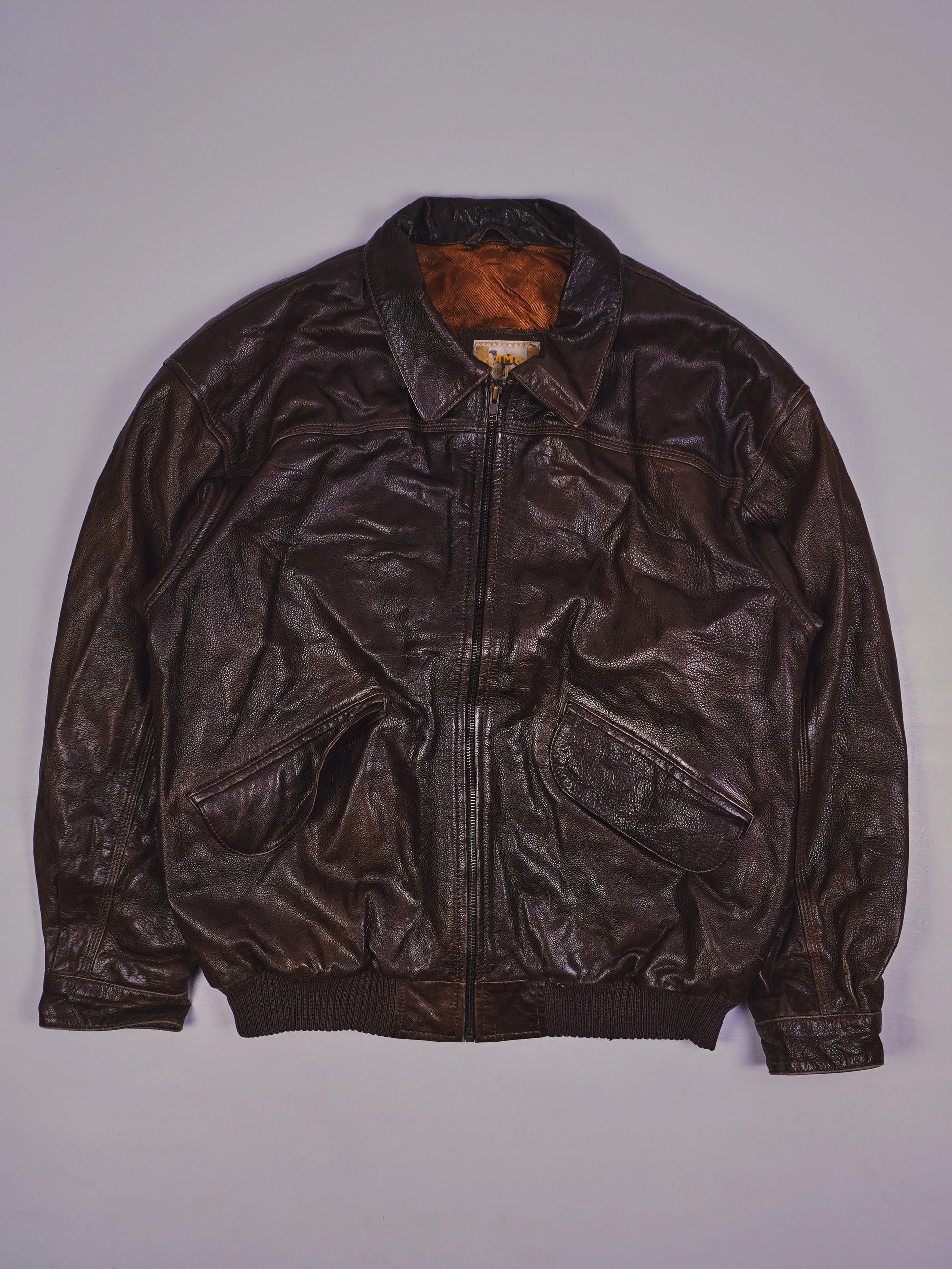 Vintage Camel Lederjacke (XL)