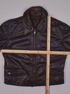 Vintage Biker Lederjacke (S)