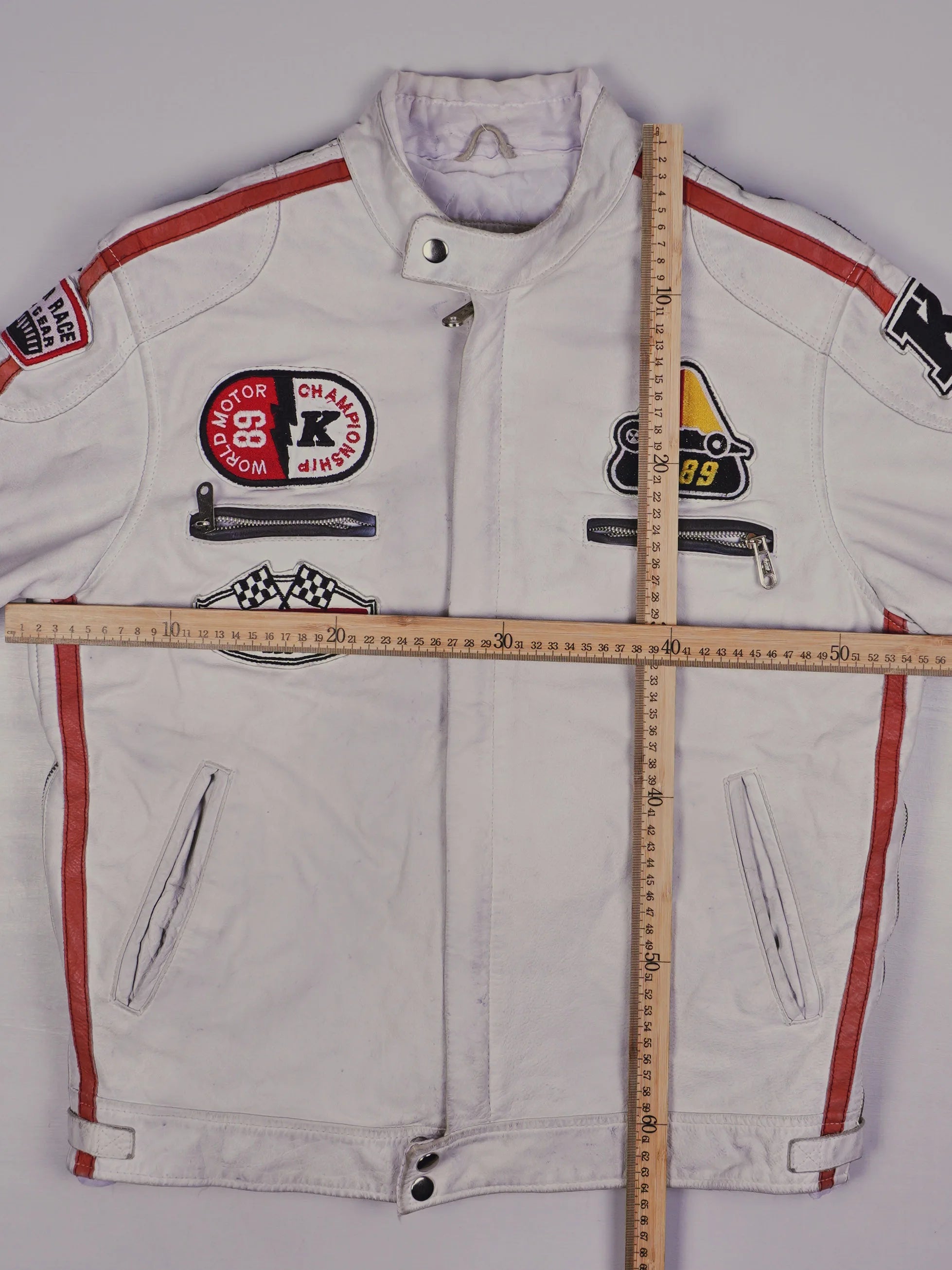 Vintage Kenvelo Racing Lederjacke (S)