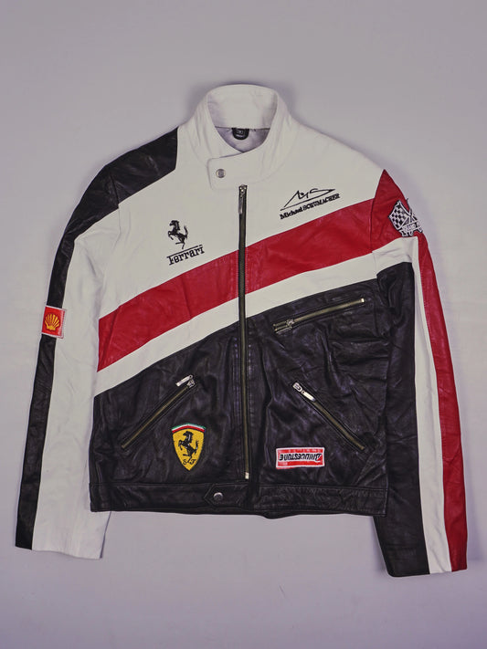 Vintage Ferrari Racing Lederjacke (M)