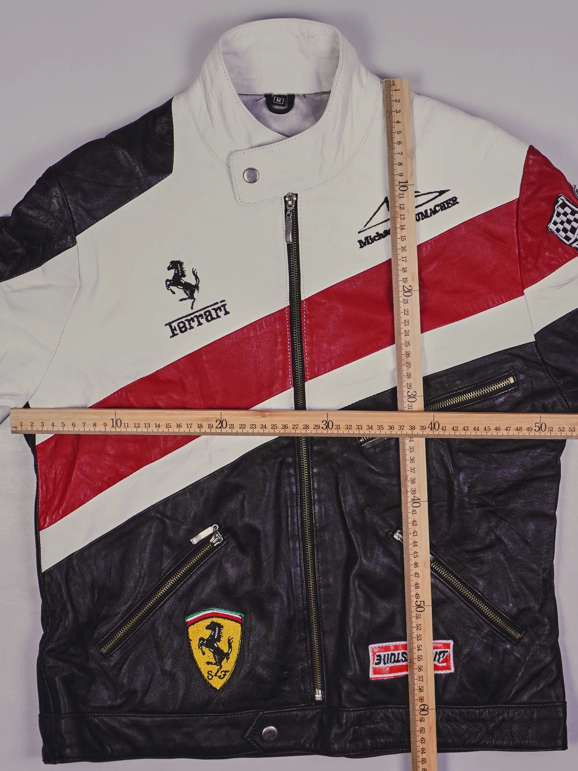 Vintage Ferrari Racing Lederjacke (M)