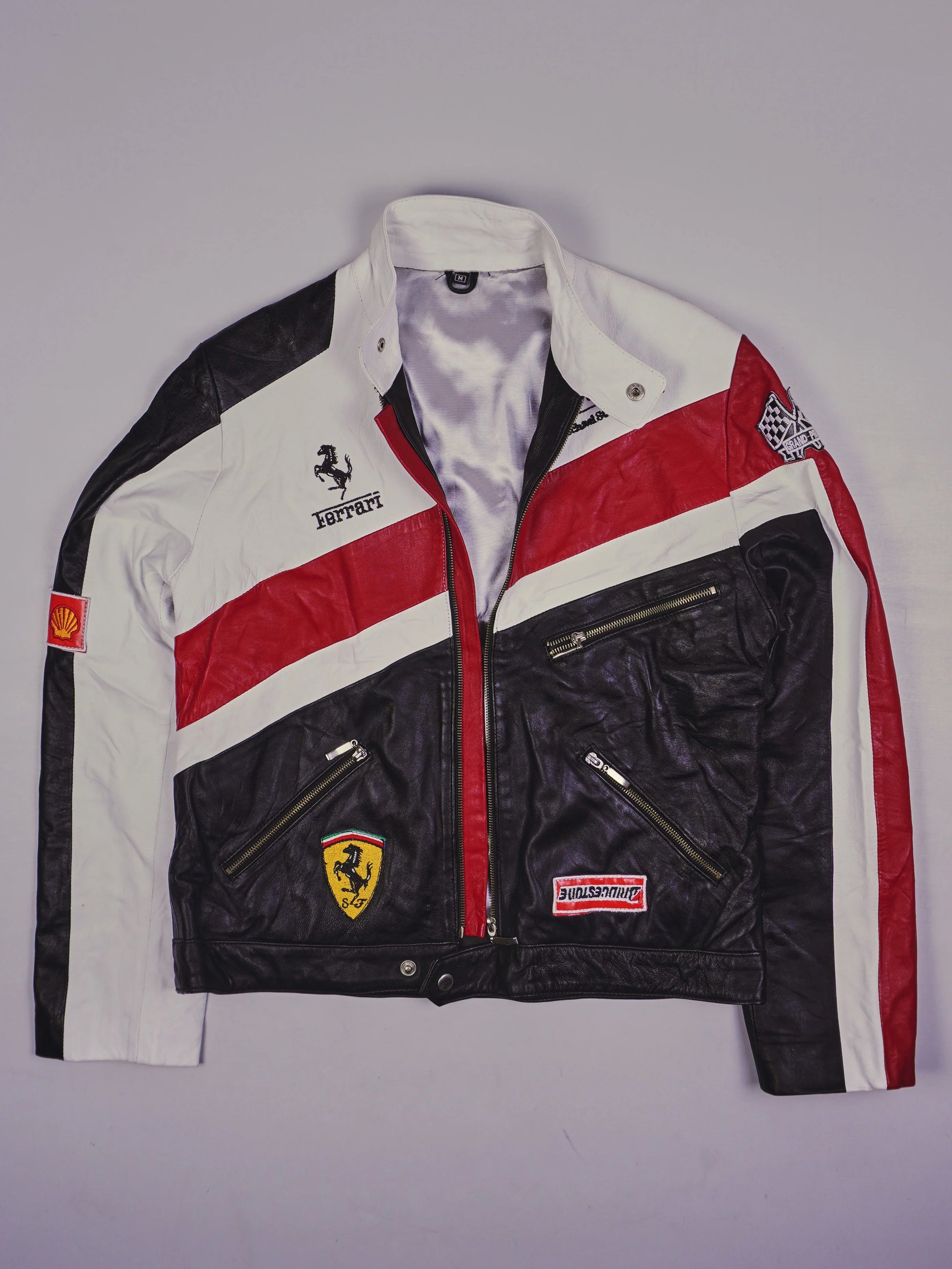 Vintage Ferrari Racing Lederjacke (M)