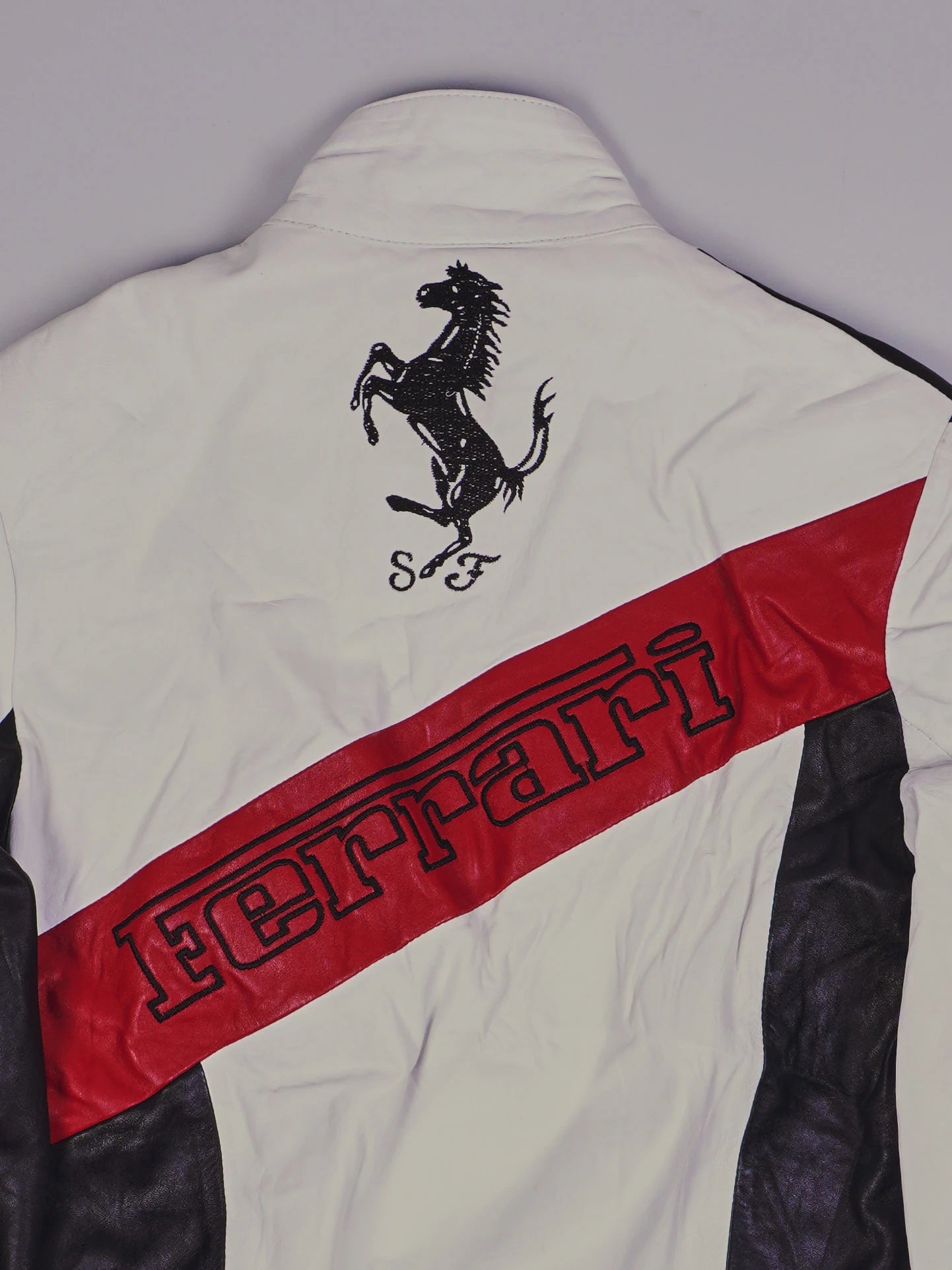 Vintage Ferrari Racing Lederjacke (M)