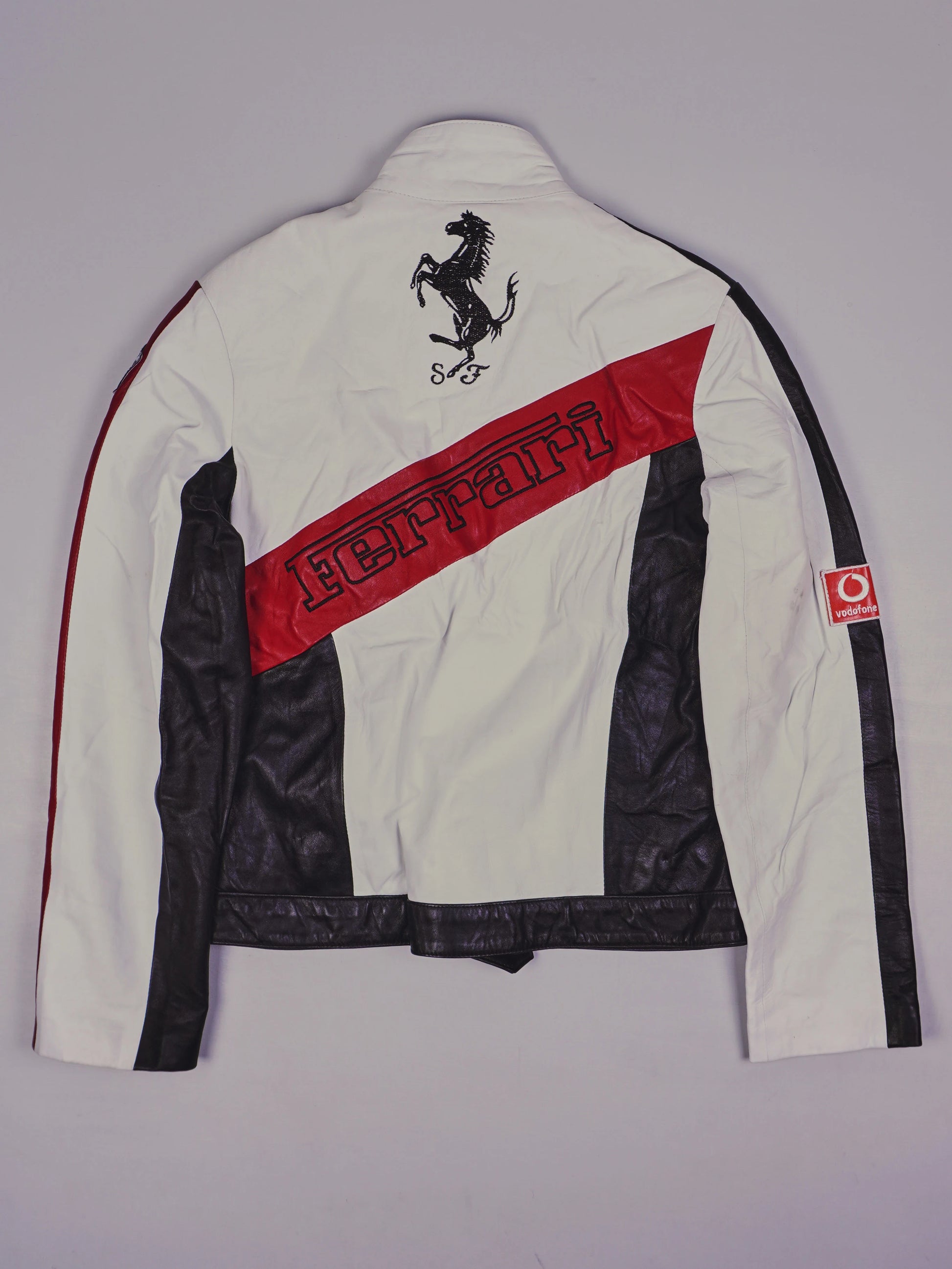 Vintage Ferrari Racing Lederjacke (M)