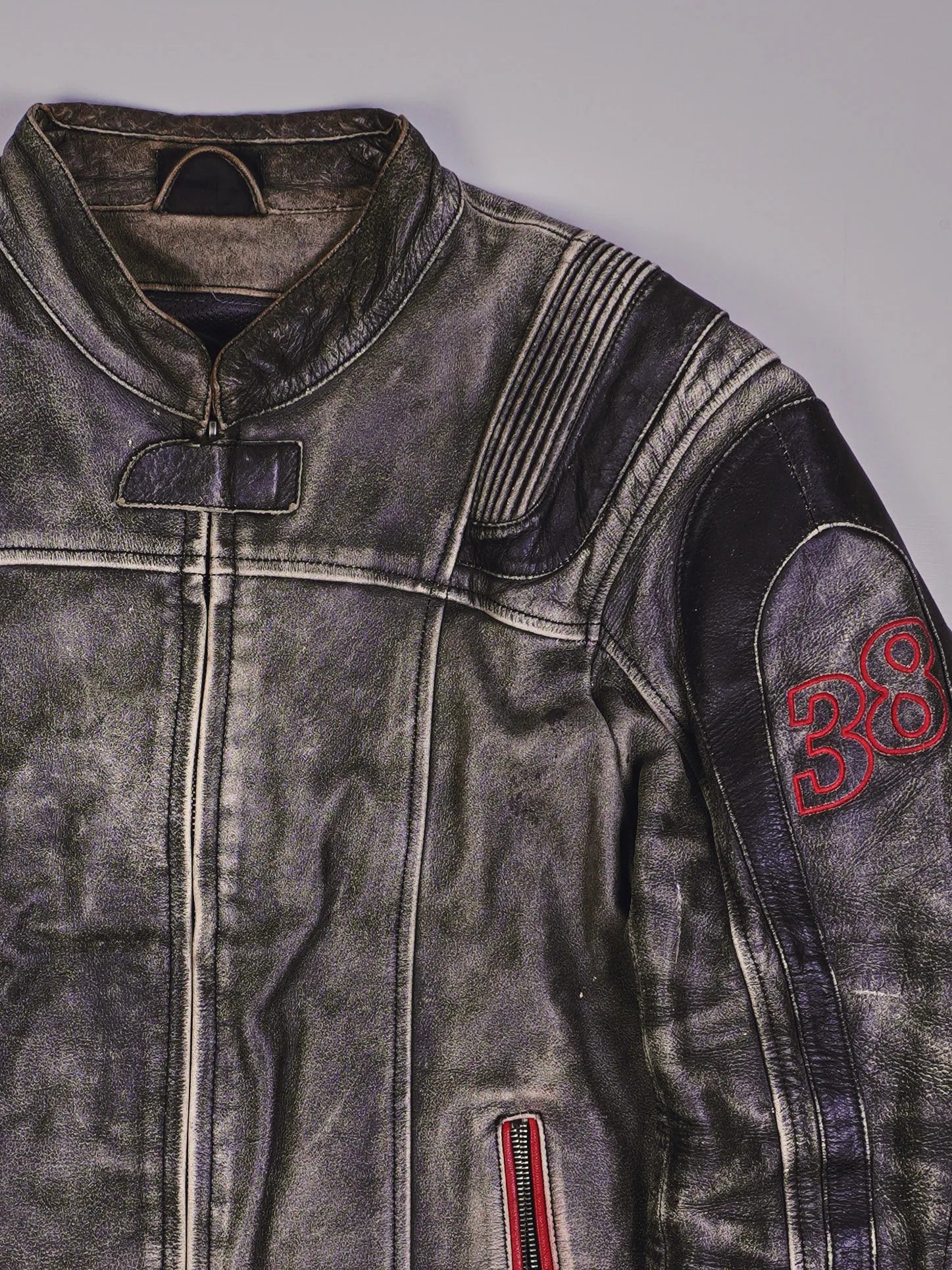 Vintage Cafe Racer Racing Lederjacke (L)