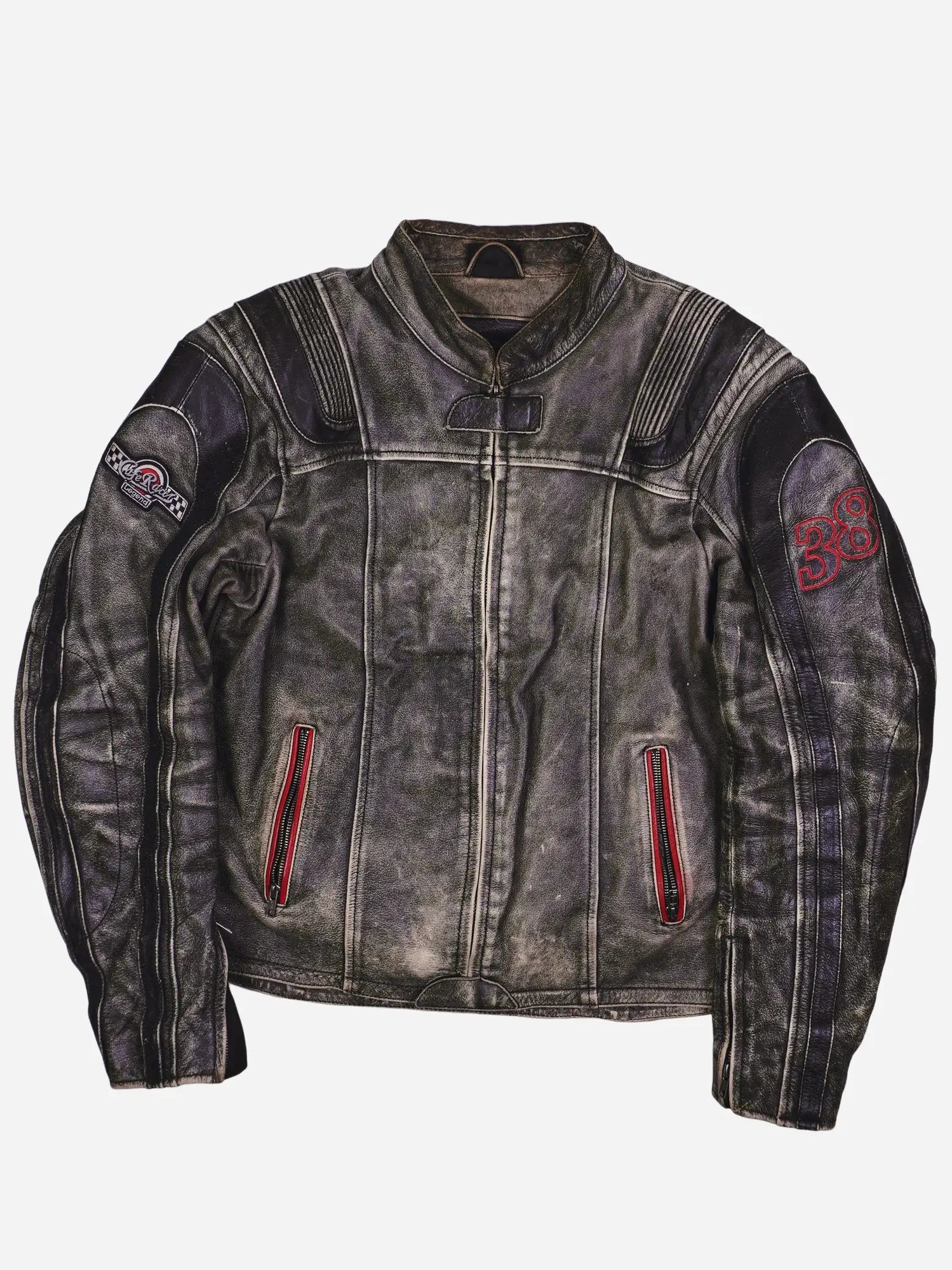 Vintage Cafe Racer Racing Lederjacke (L)