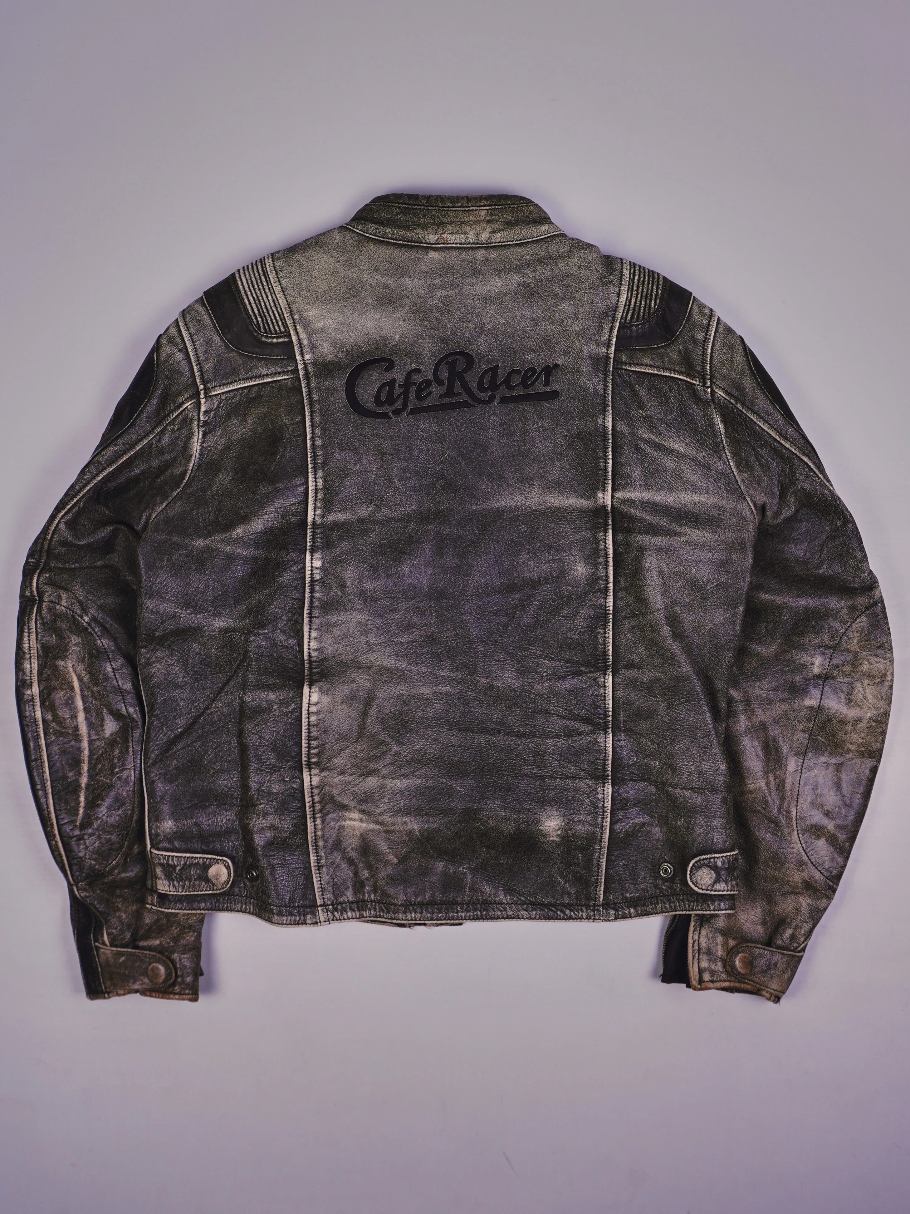 Vintage Cafe Racer Racing Lederjacke (L)