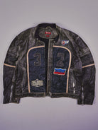 Vintage Mustang Racing Lederjacke (L)
