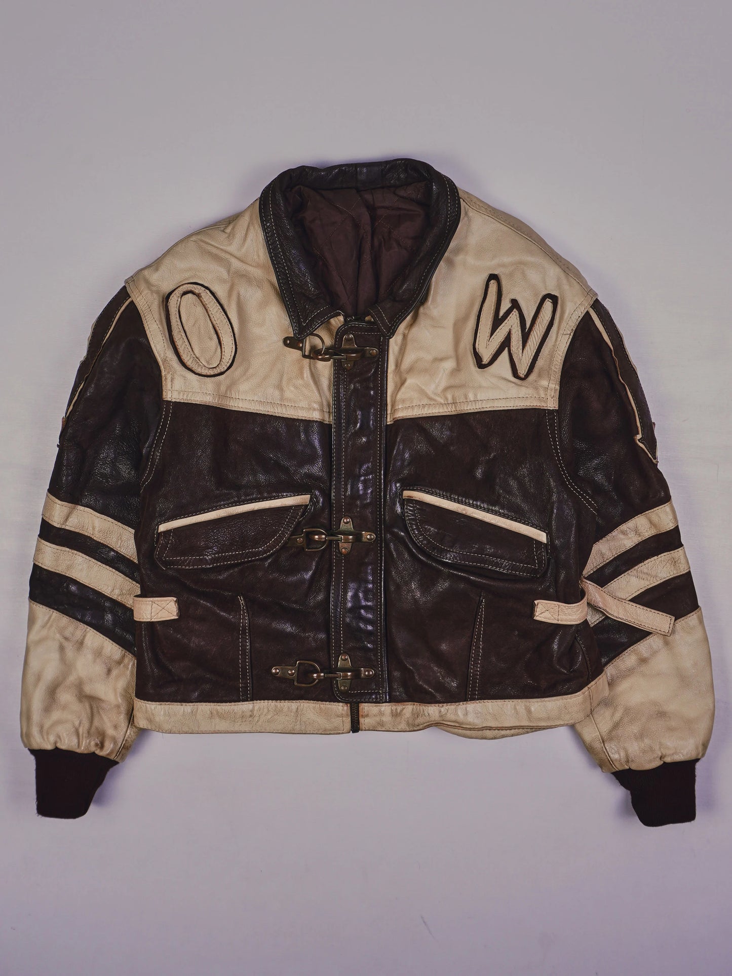 VIntage One Way Biker Lederjacke (XS)