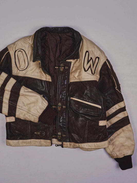 VIntage One Way Biker Lederjacke (XS)