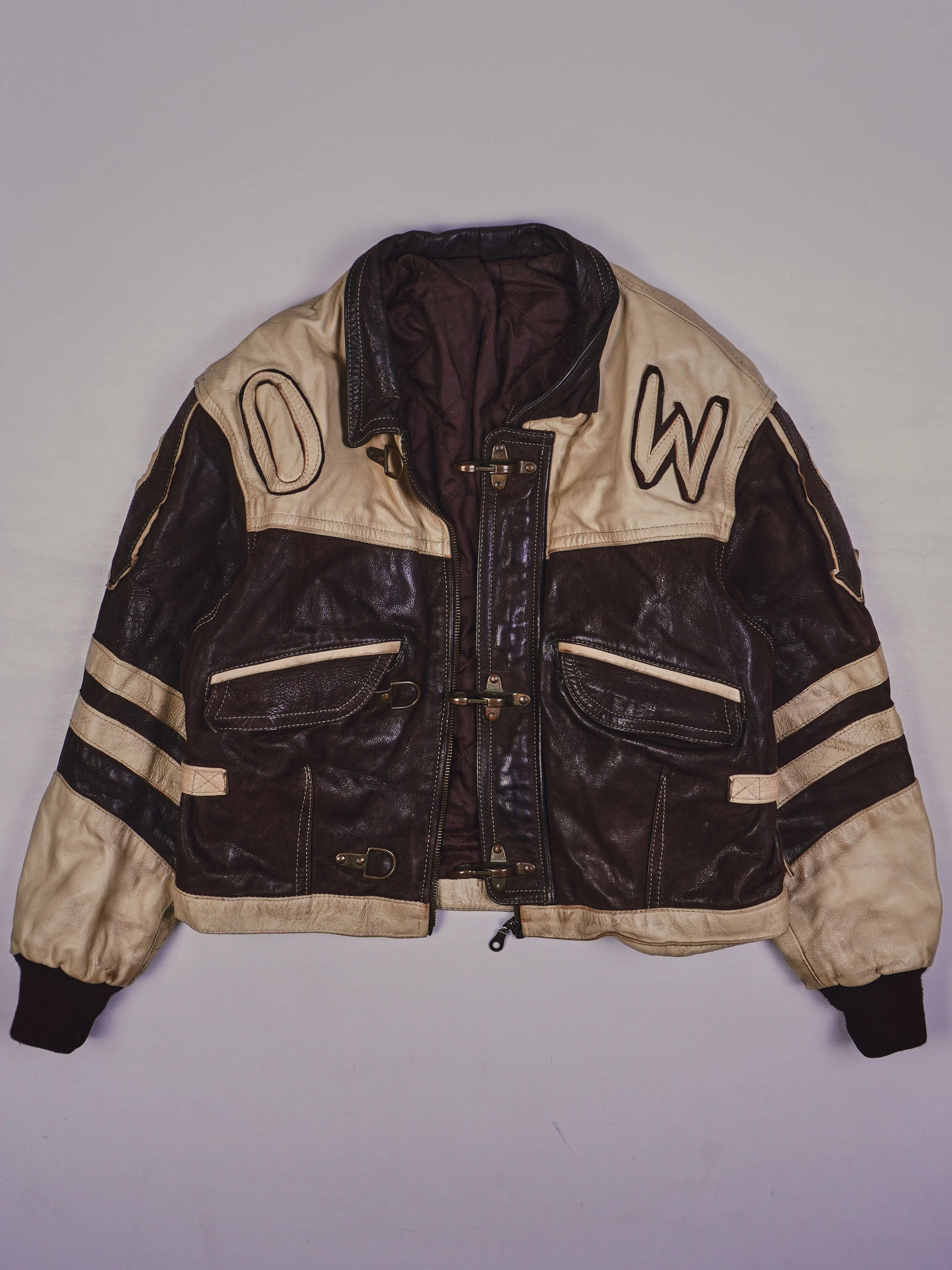 VIntage One Way Biker Lederjacke (XS)