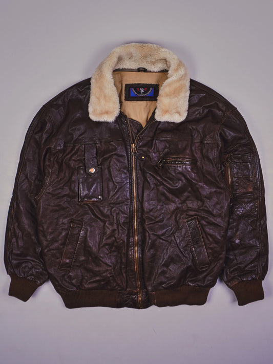 Vintage SF Original Biker Lederjacke (M)