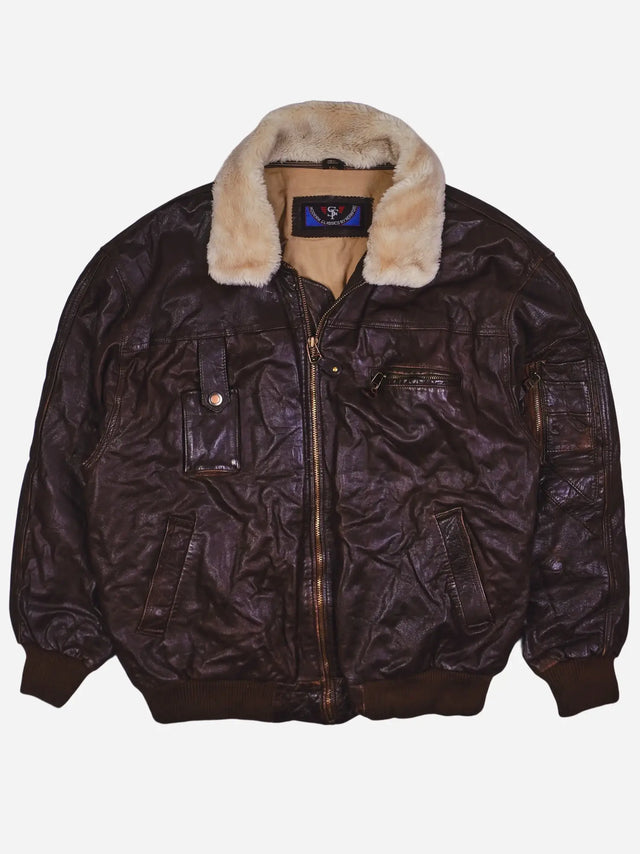 Vintage SF Original Biker Lederjacke (M)