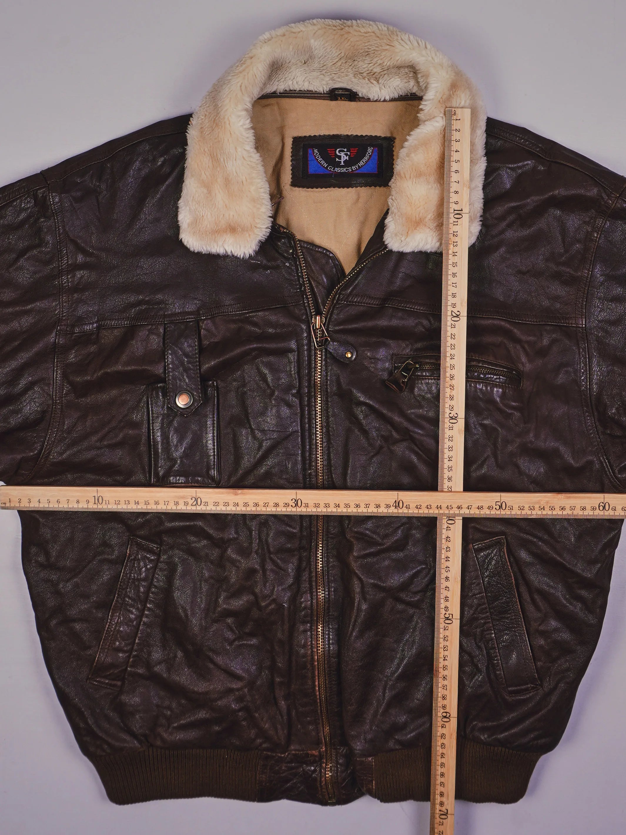 Vintage SF Original Biker Lederjacke (M)