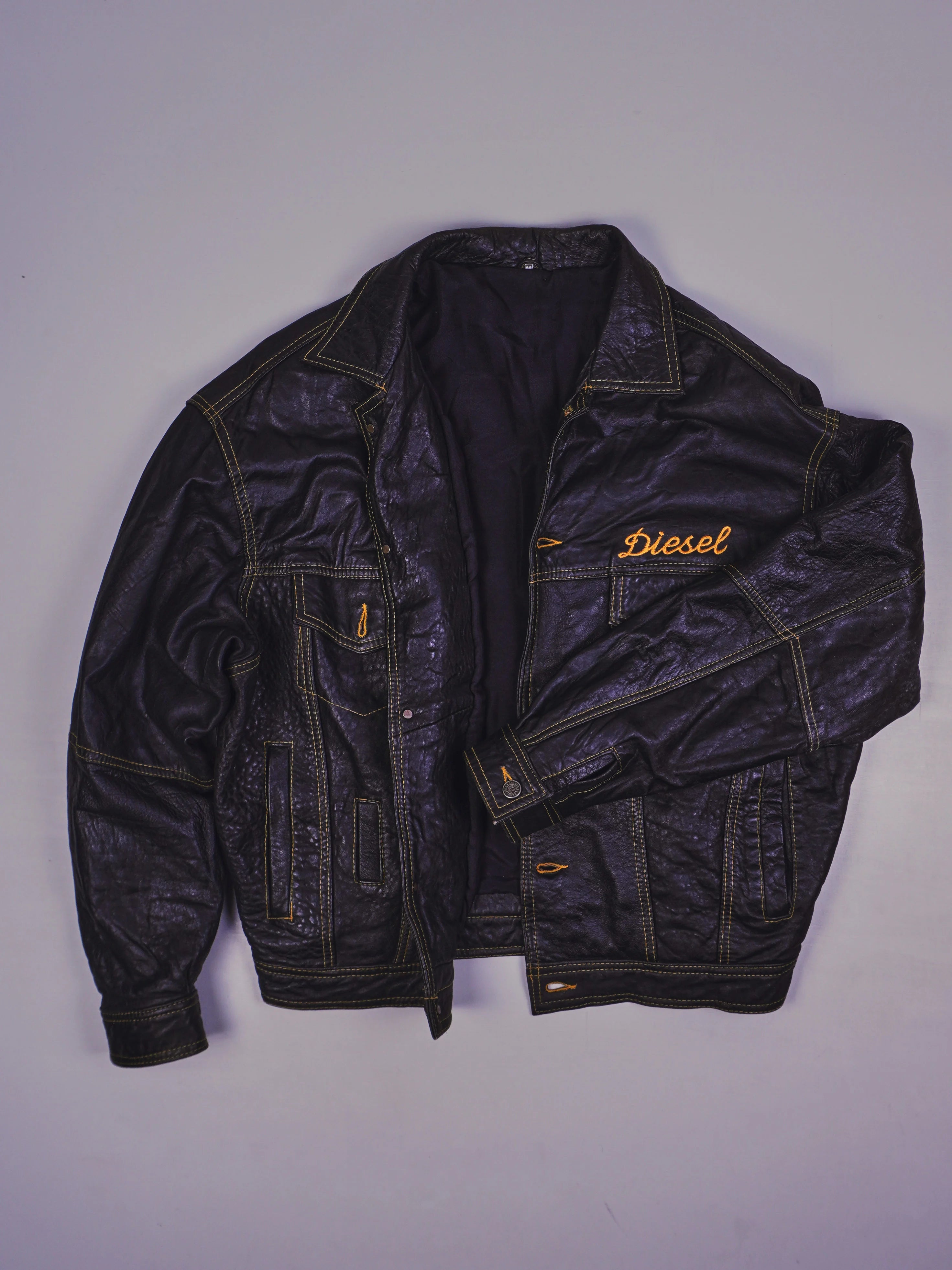 Vintage Diesel Lederjacke (M)
