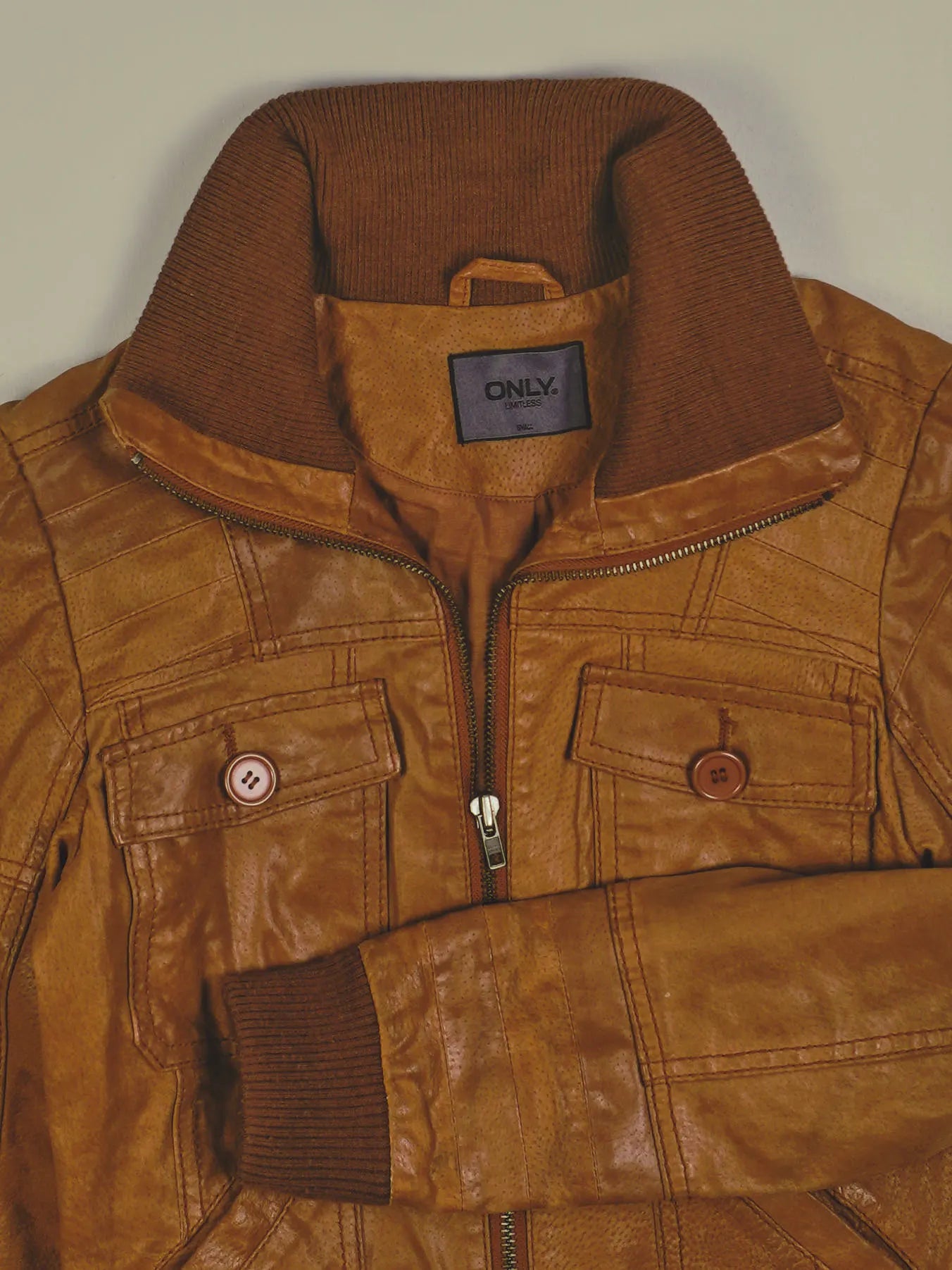 Vintage Lederjacke (XS)