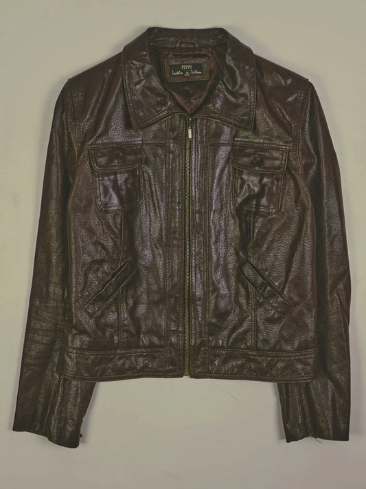 Vintage Lederjacke (XS)