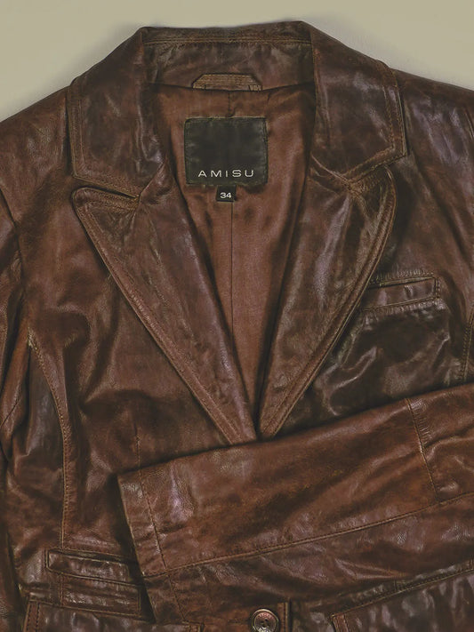 Vintage Lederjacke (XS)