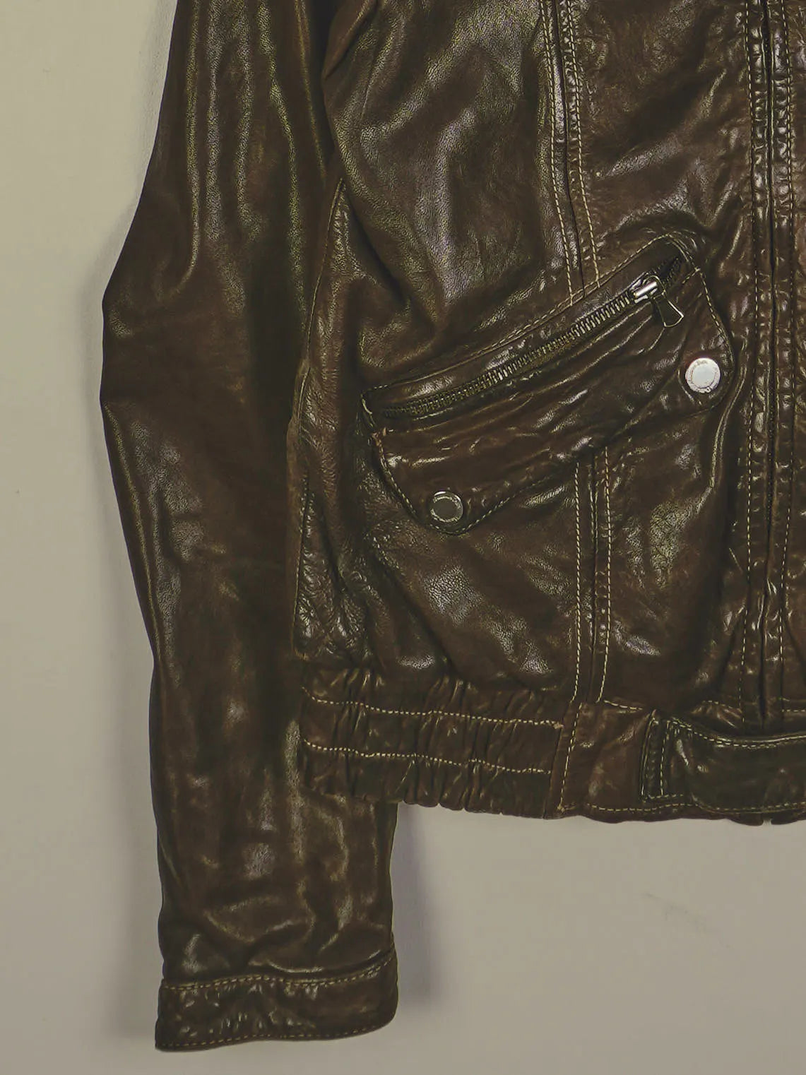 Vintage Lederjacke (XS)