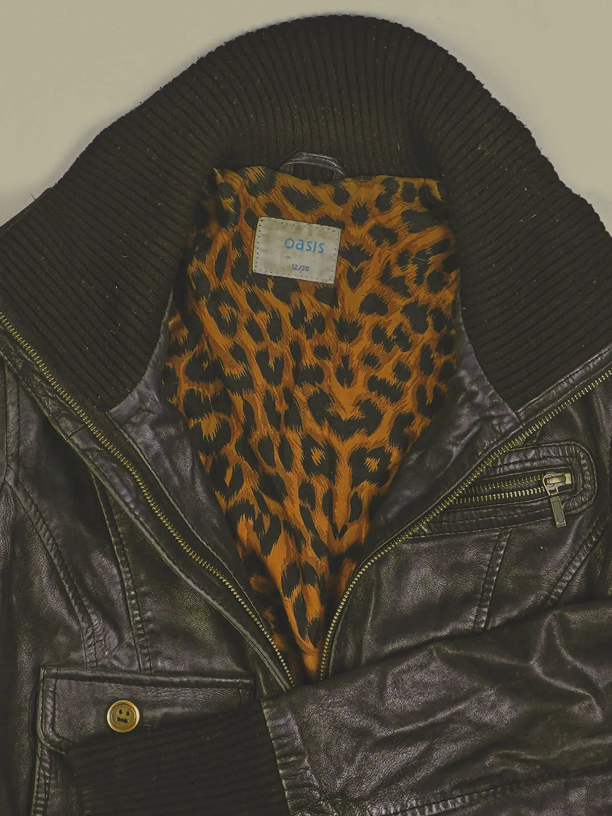 Vintage Lederjacke (XS)