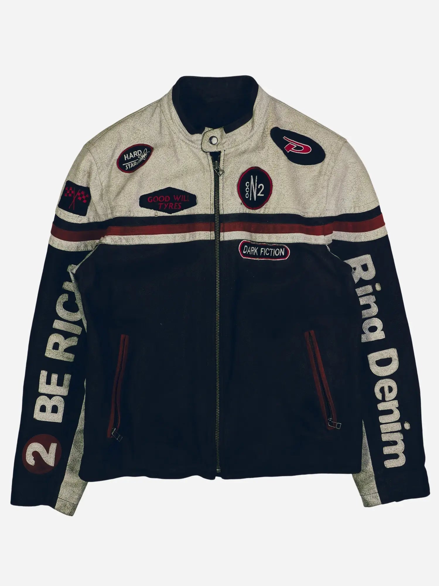 Vintage Racing Lederjacke (M)