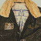 Vintage Army Piloten Lederjacke (M)