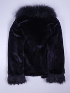 Vintage Felljacke Schwarz