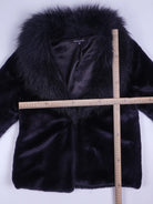 Vintage Felljacke Schwarz