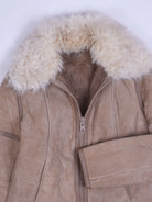 Vintage Lederjacke Beige