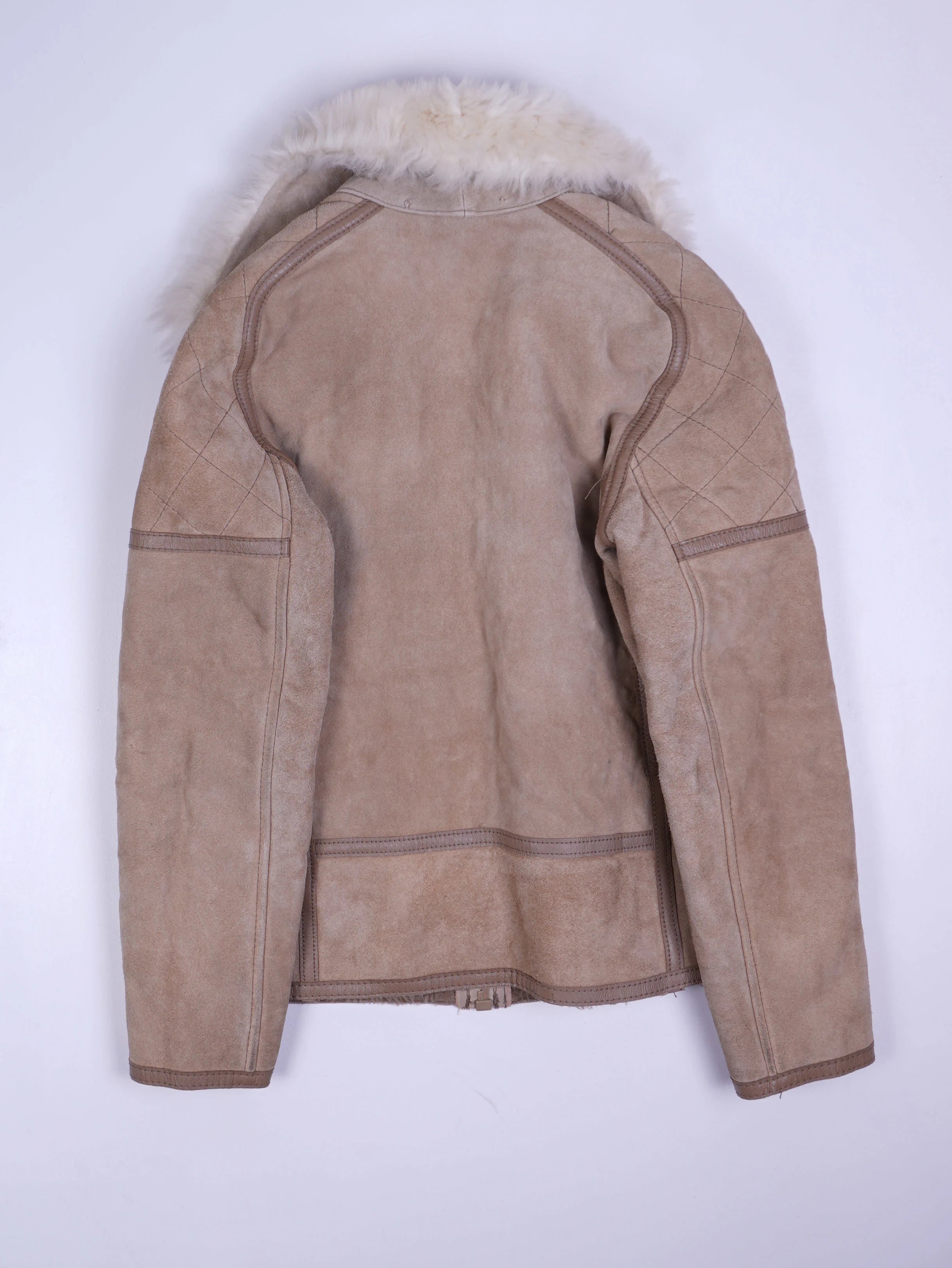 Vintage Lederjacke Beige