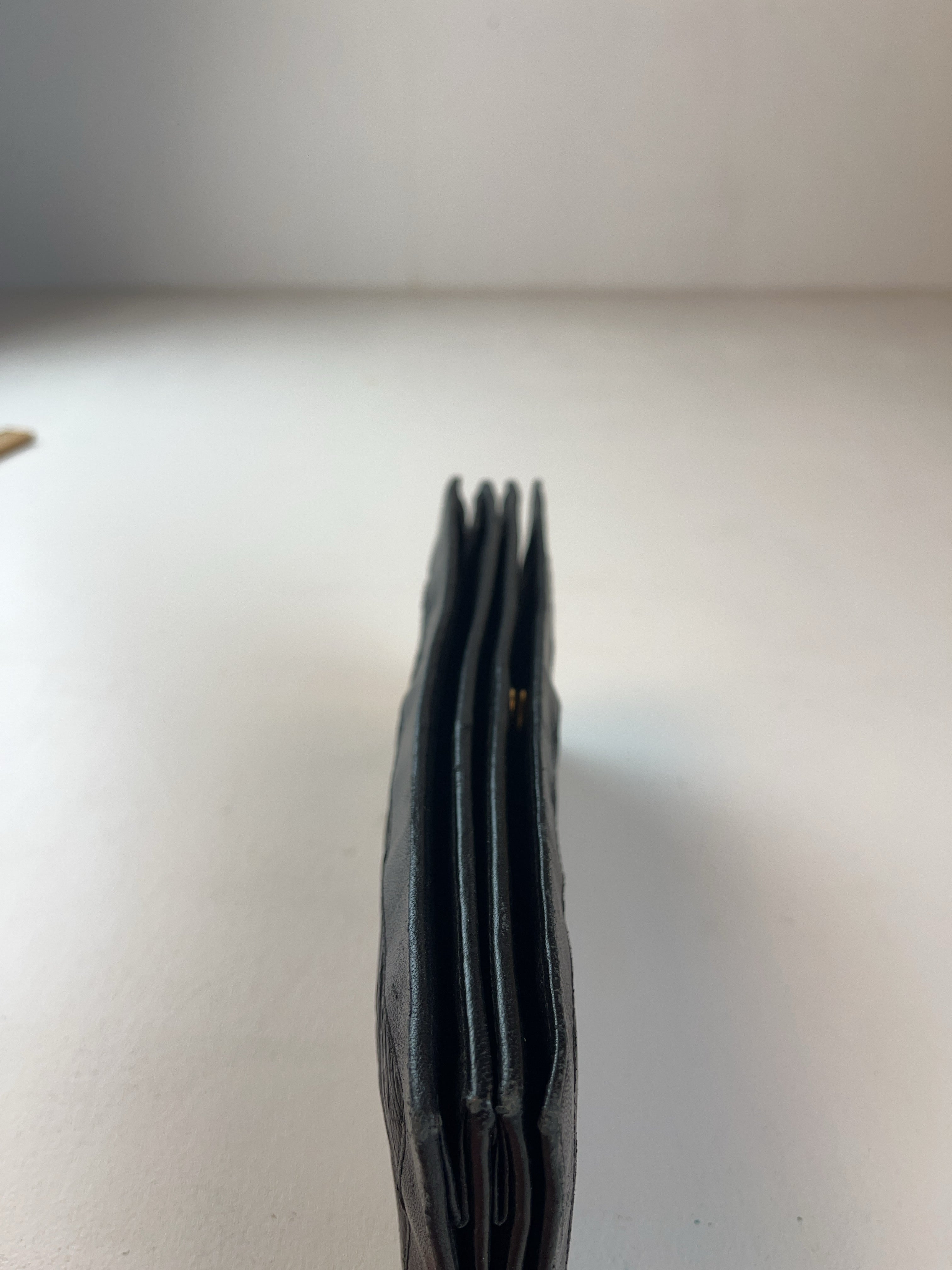 Leder Clutch Tasche Schwarz 80s
