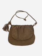 Veloursleder Boho Tasche Braun Y2k