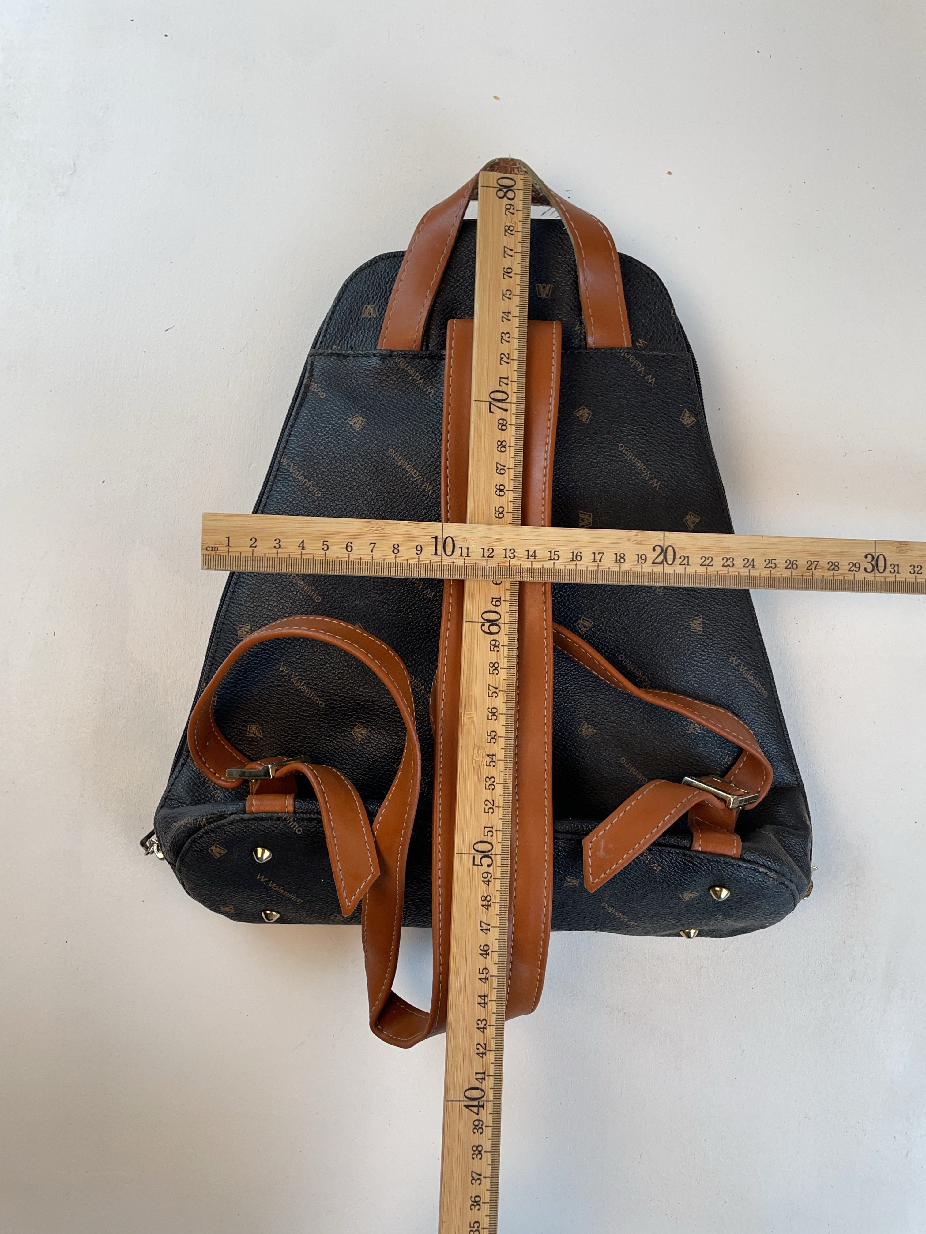 Valentino Rucksack Tasche Schwarz 90s