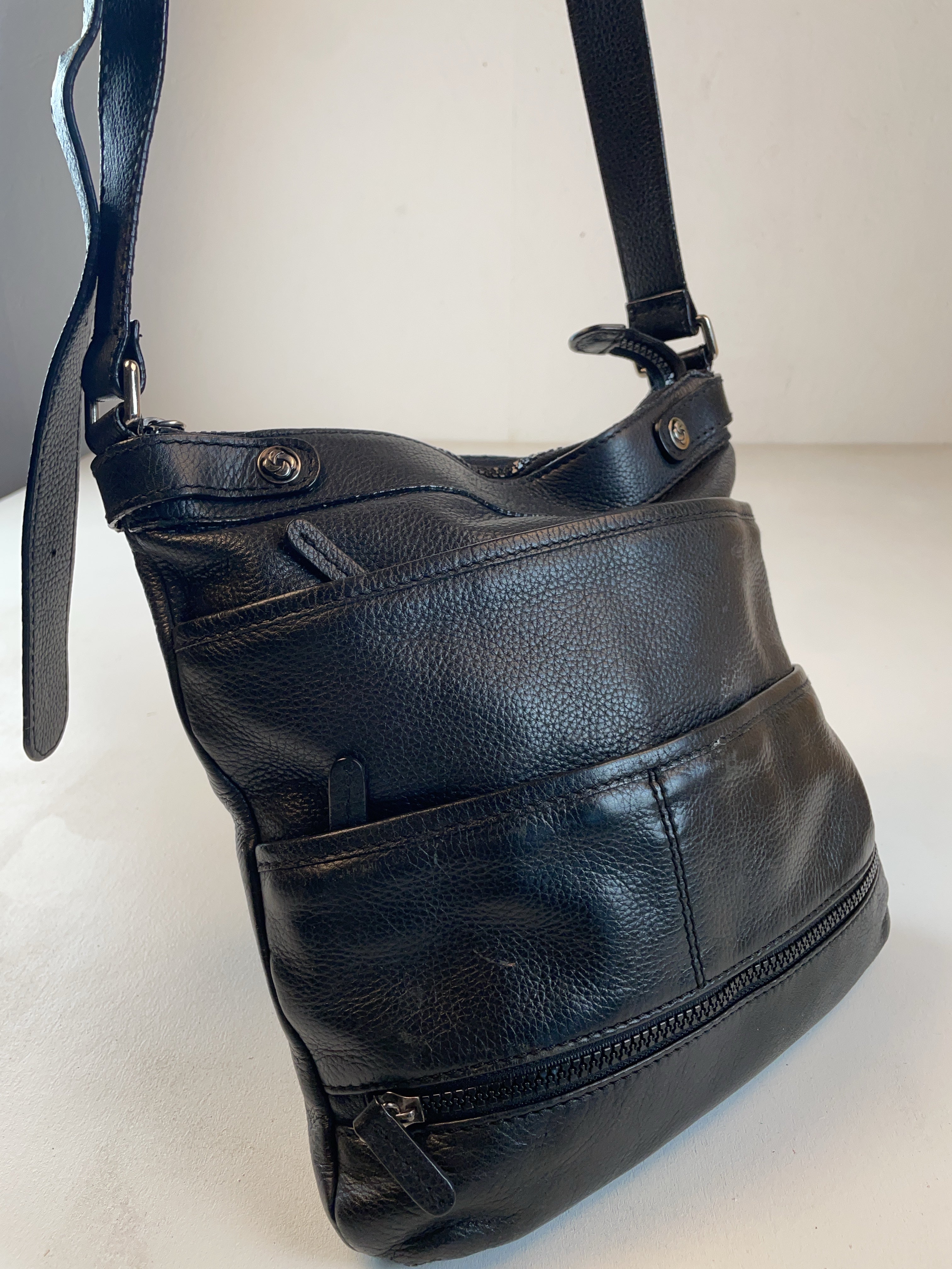 Samsonite Schulter Tasche Schwarz Y2k