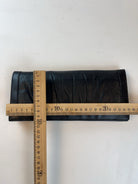 Leder Clutch Tasche Schwarz 80s
