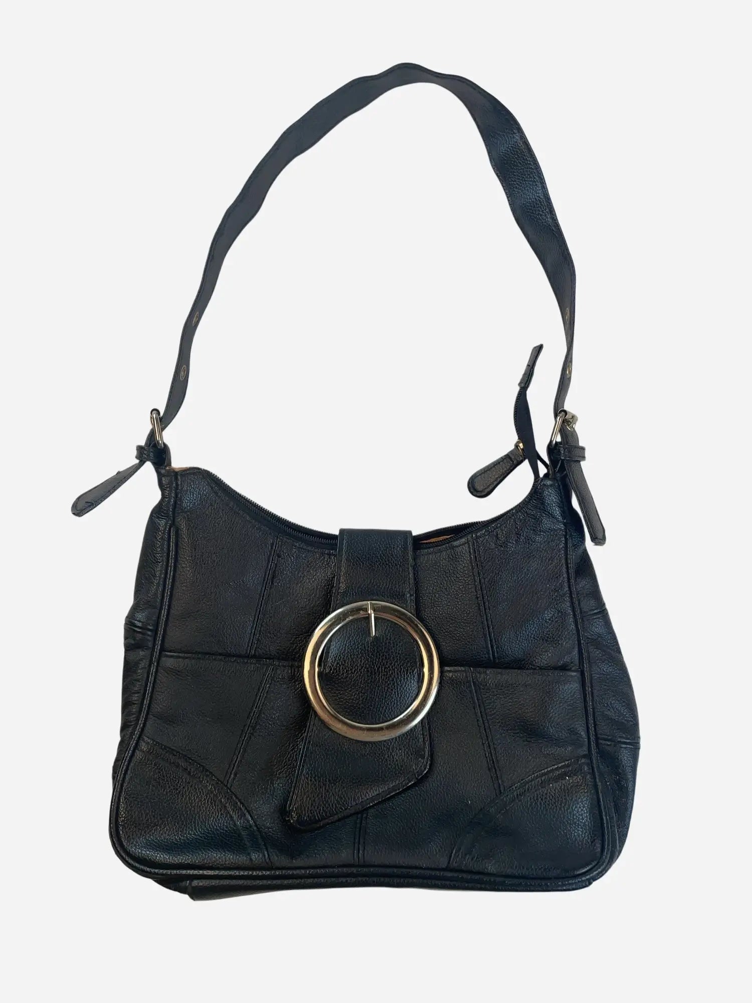 Patchwork Schulter Tasche Schwarz Y2k