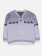 Vintage Half Button Sweater (XL)
